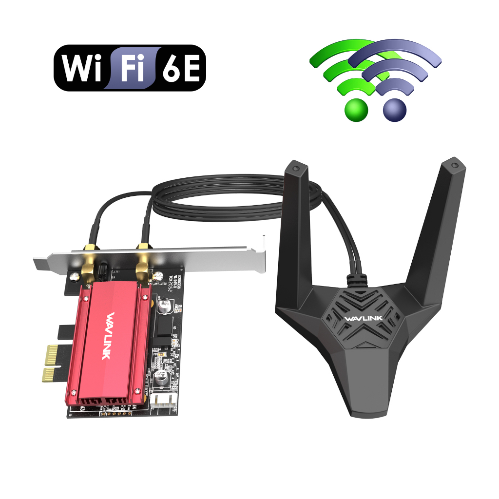 Card mạng Wifi WAVLINK AX5400 AX210 ba băng tần thông minh 6E PCIE Bluetooth 5.3 cho Windows PC 10/ 11