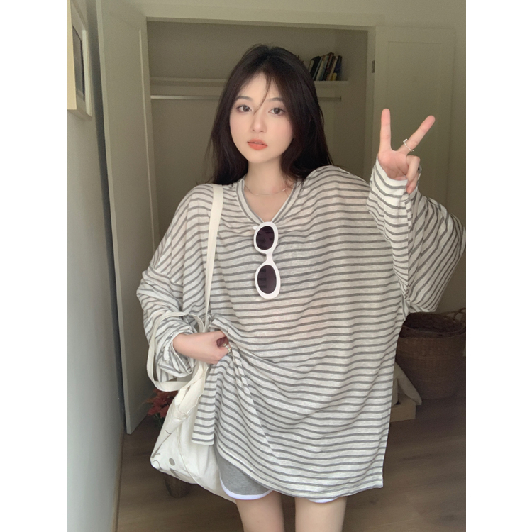 Lalisas Set Áo Thun Tay Dài Chống Nắng Cổ Thuyền + Quần Short Thể Thao Đơn Giản Cho Nữ (Đặt Hàng Riêng Biệt)