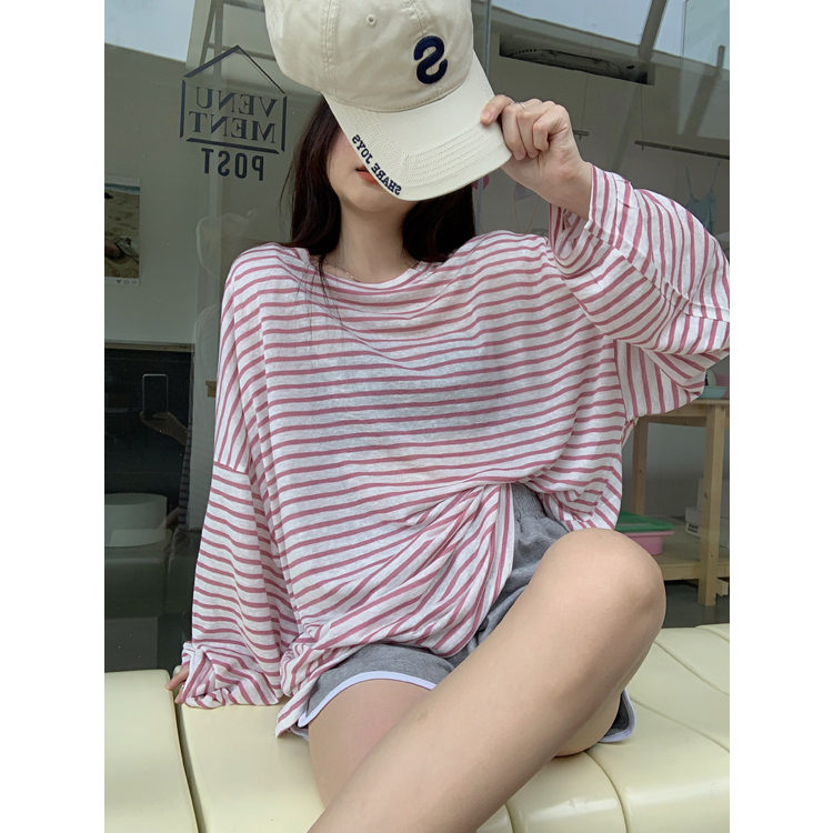 Lalisas Set Áo Thun Tay Dài Chống Nắng Cổ Thuyền + Quần Short Thể Thao Đơn Giản Cho Nữ (Đặt Hàng Riêng Biệt)