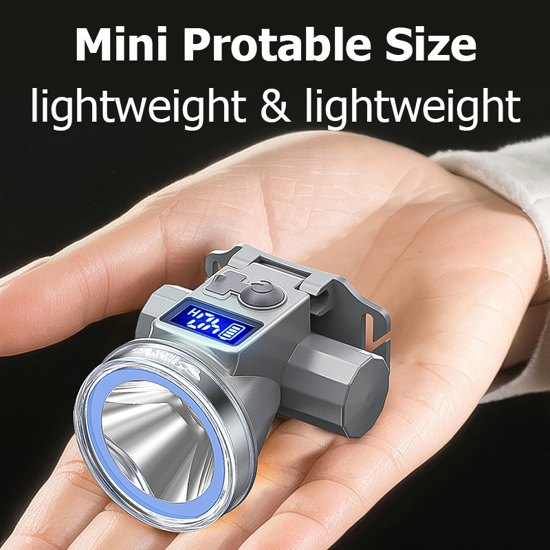 SmilingShark TD8013 đèn pin đội đầu mini siêu sáng 4 chế độ sạc USB chống nước IPX6 cho chạy bộ/ cắm trại/đi bộ đường dài