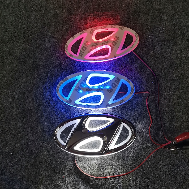 Đèn LED Logo Hyundai 2D Cho Xe Hơi