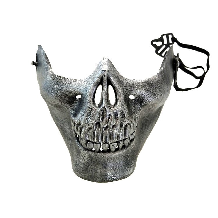 Skeleton half face mask trang phục halloween party skull mask xe máy