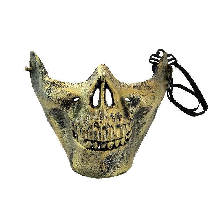 Skeleton half face mask trang phục halloween party skull mask xe máy