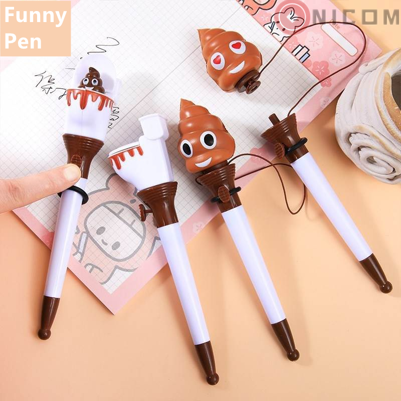 Bút Toilet Pot Con gà trống biểu tượng cảm xúc kawaii Văn phòng phẩm Học sinh dễ thương Sáng tạo Bút
