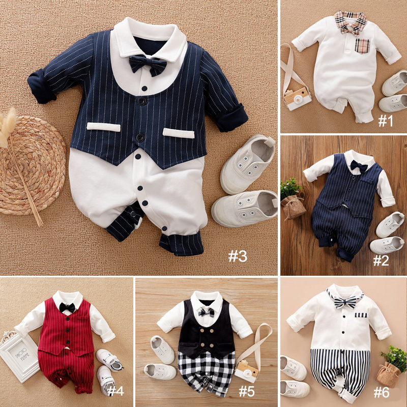 Bộ Áo Liền Quần Dài Tay Thời Trang Đám Cưới / Sinh Nhật Cho Bé Trai