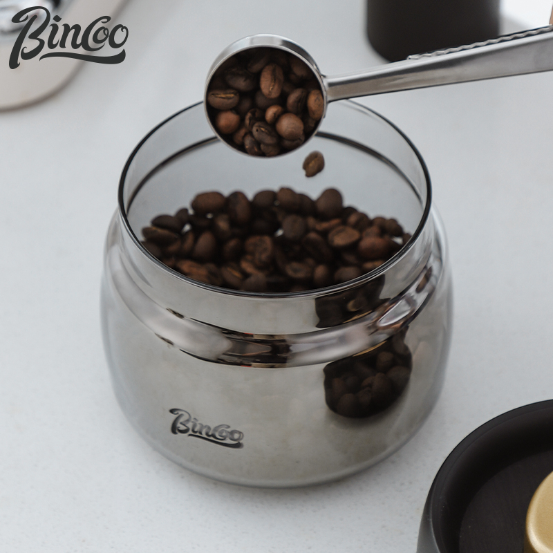 Bincoo Hũ Thủy Tinh Đựng Hạt Cà Phê / Trà Chân Không Tiết Kiệm Diện Tích