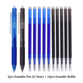 Set 2 bút bi ngòi 0.7mm kèm 10 ruột bút thay thế
