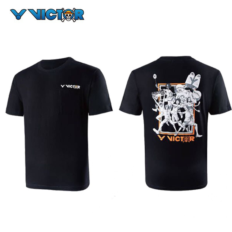 Áo Thun Thể Thao Cầu Lông Victor In Chữ Pirate King Co Thương Hiệu Nhanh Khô Thoáng Khí