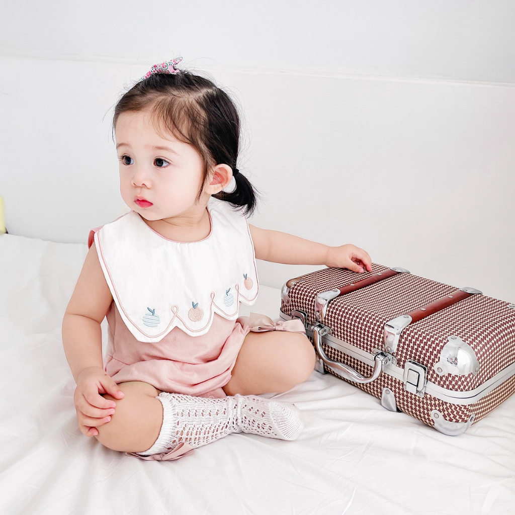 Sanlutoz Bộ Áo Liền Quần Sát Nách Bằng Vải Cotton Dễ Thương Thời Trang Mùa Hè Cho Bé