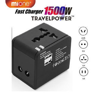 Phích cắm chuyển đổi 2.1a hai cổng usb đa năng