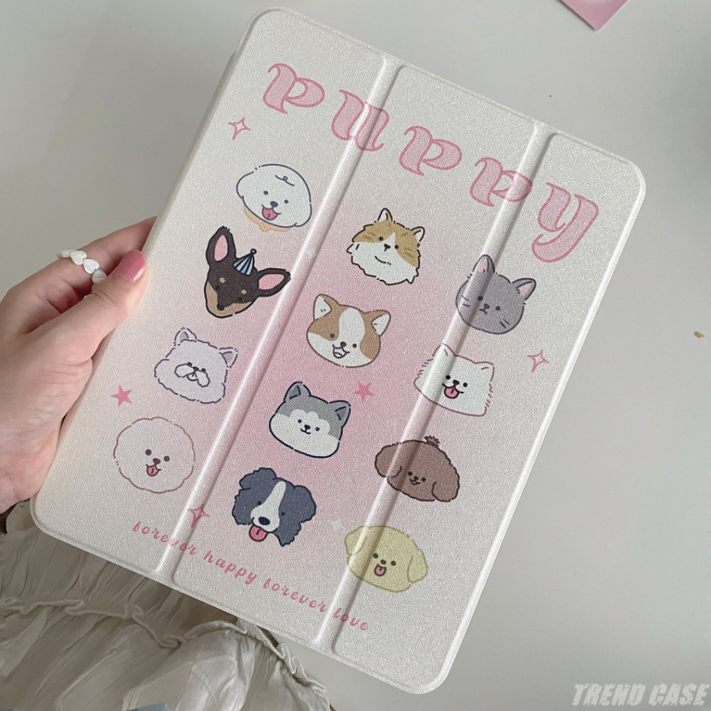 Ốp Máy Tính Bảng Hình Cún Dễ Thương Cho iPad 10th Gen 2022 Pro 11 2021 9th / 8 / 7 Air 5 Air 4 Pro 12.9 6th 5th 4th Mini 6