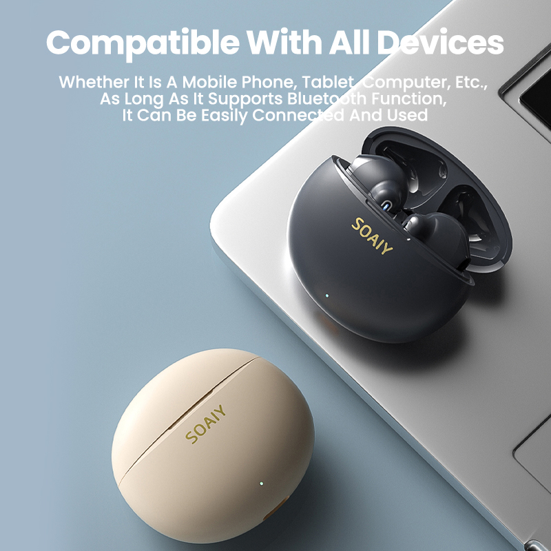 Tai nghe nhét tai SOAIY SL5 Bluetooth Type-C âm thanh HIFI chống ồn thích hợp cho iPhone Xiaomi Shuawei iPad