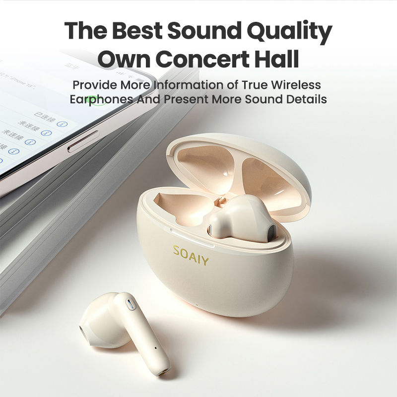 Tai nghe nhét tai SOAIY SL5 Bluetooth Type-C âm thanh HIFI chống ồn thích hợp cho iPhone Xiaomi Shuawei iPad