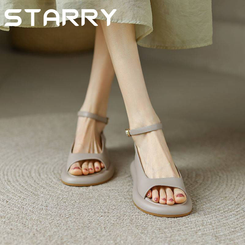 STARRY  sandal nữ  dép nữ đế cao dép quai hậu nữ 2023 Nóng bán Dép đế mềm thời thượng Thời trang Chic fashion Độc đáo B28G0G5 37Z230910
