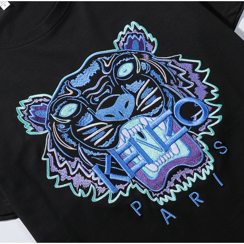 Áo Thun Tay Ngắn Chất Liệu cotton Thêu Họa Tiết Thời Trang Mùa Hè Cho Nam Và Nữ