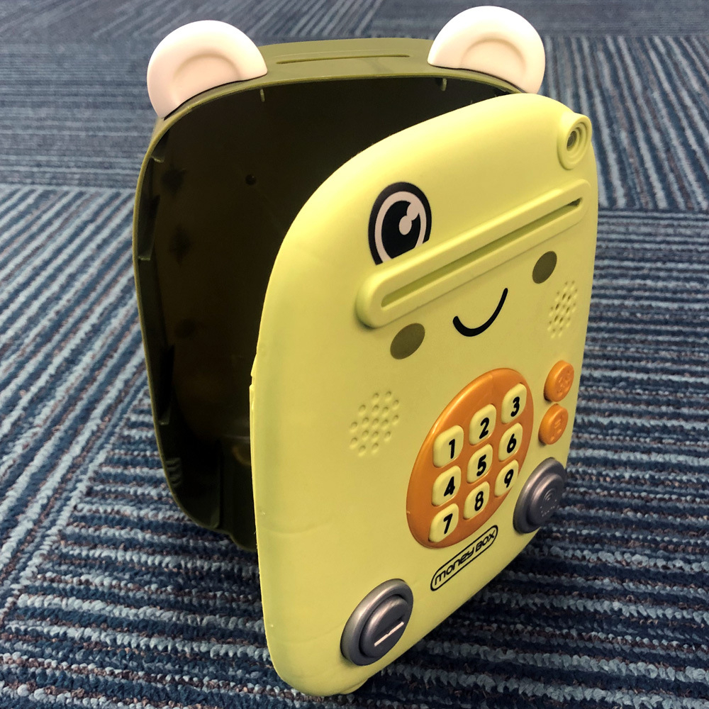 * Két sắt mini thông minh cho bé có nhạc vui nhộn mở khóa vân tay, có nhạc, Quà tặng cho trẻ em Homdeko B.