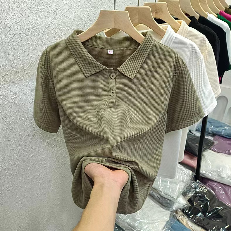 Áo polo SUXI tay ngắn dáng rộng thời trang mùa hè dễ phối đồ cho nữ