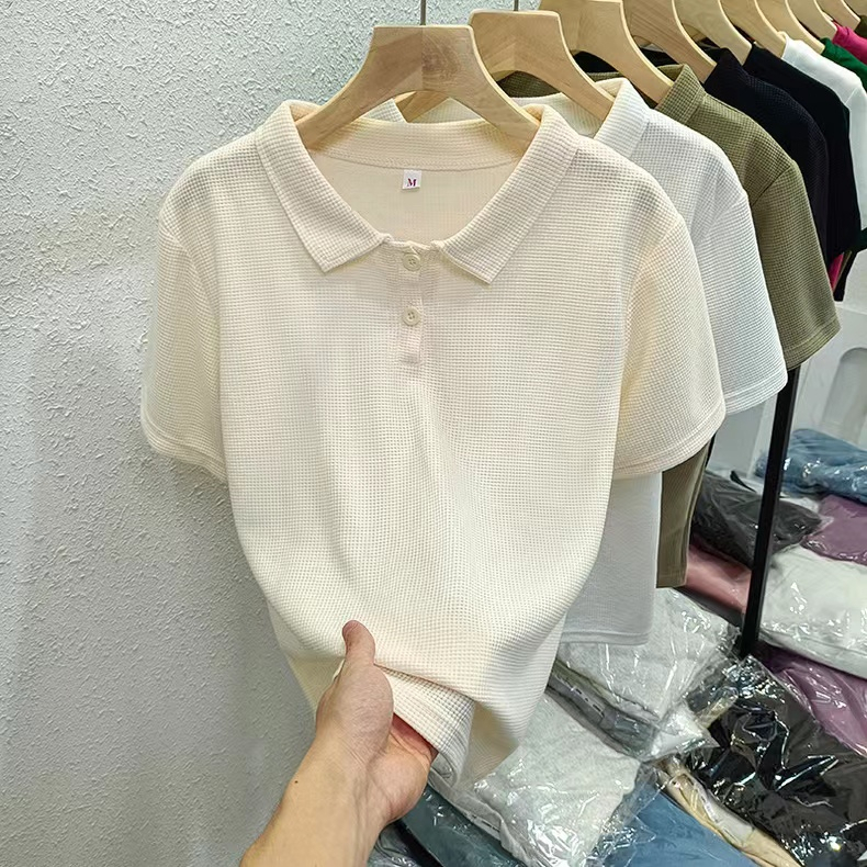 Áo polo SUXI tay ngắn dáng rộng thời trang mùa hè dễ phối đồ cho nữ