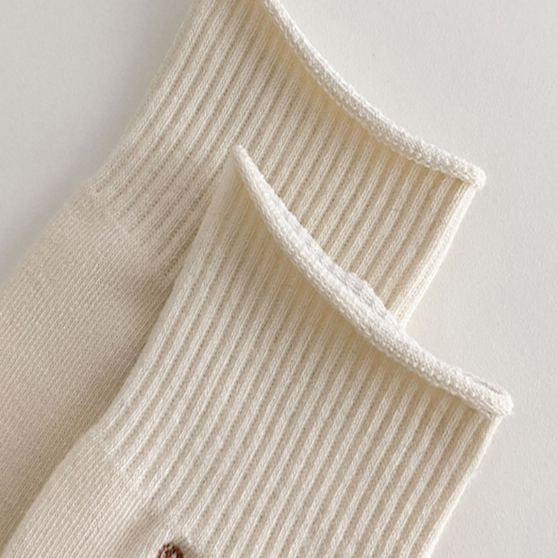 FHYL Mới Đôi Vớ Cotton Họa Tiết Mặt Cười Phong Cách Hàn Quốc Cho Nữ