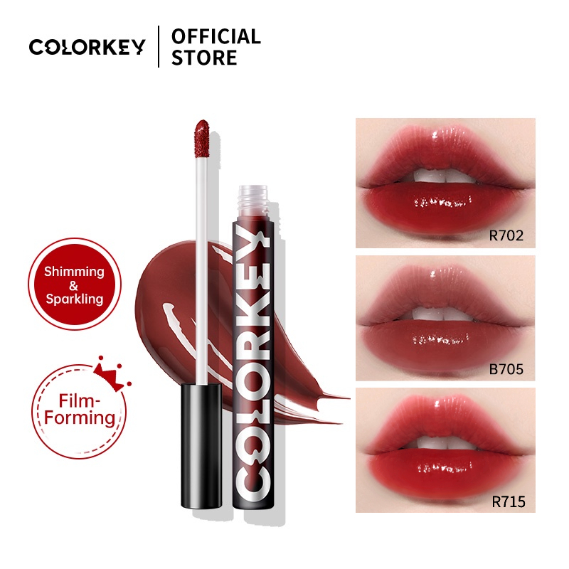 Son bóng Colorkey ánh nhũ long lanh nhiều màu sắc thời trang 1.7g