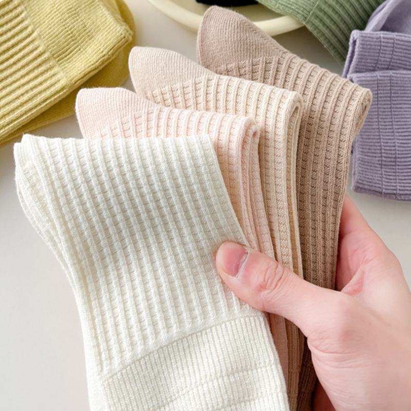 FHYL Mới Đôi Vớ Cotton Họa Tiết Mặt Cười Phong Cách Hàn Quốc Cho Nữ