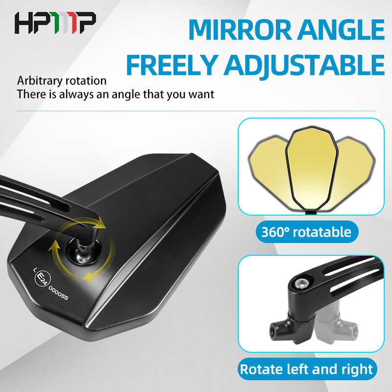 Cặp Gương Chiếu Hậu Kèm Ốc Vít 8mm / 10mm Chuyên Dụng Cho Xe Mô Tô Honda Yamaha