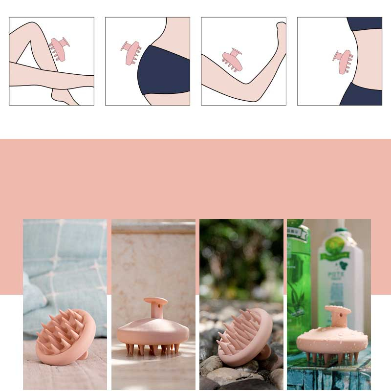 Bàn Chải Silicone Massage Da Đầu Giảm Căng Thẳng