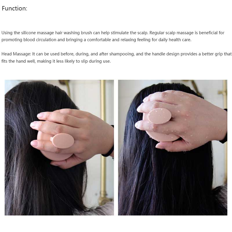 Bàn Chải Silicone Massage Da Đầu Giảm Căng Thẳng