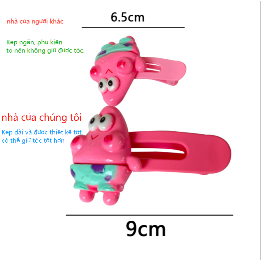Kẹp Tóc Nữ Hình SpongeBob Phong Cách Hàn Quốc Nhật Bản Dễ Thương Mới