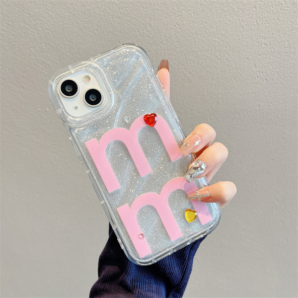 Ốp Điện Thoại Silicone Trong Mờ Chữ M Cho iPhone 6 7 / 8 X XR Xsmax 11 11pro 11promax 12 12pro 12promax 13 13pro 13promax 14 14pro 14promax