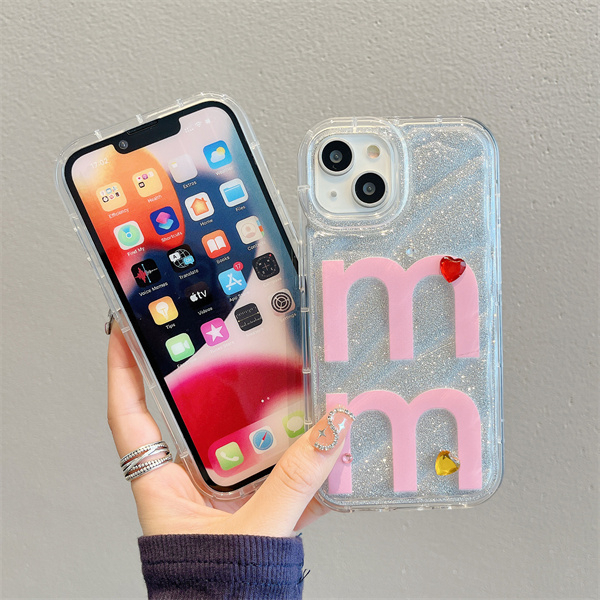 Ốp Điện Thoại Silicone Trong Mờ Chữ M Cho iPhone 6 7 / 8 X XR Xsmax 11 11pro 11promax 12 12pro 12promax 13 13pro 13promax 14 14pro 14promax