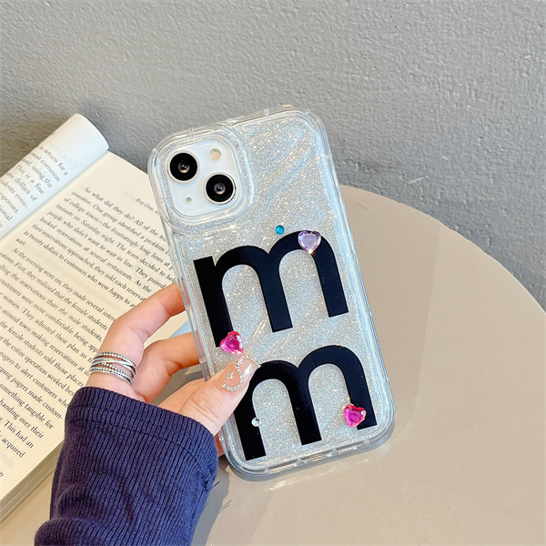 Ốp Điện Thoại Silicone Trong Mờ Chữ M Cho iPhone 6 7 / 8 X XR Xsmax 11 11pro 11promax 12 12pro 12promax 13 13pro 13promax 14 14pro 14promax