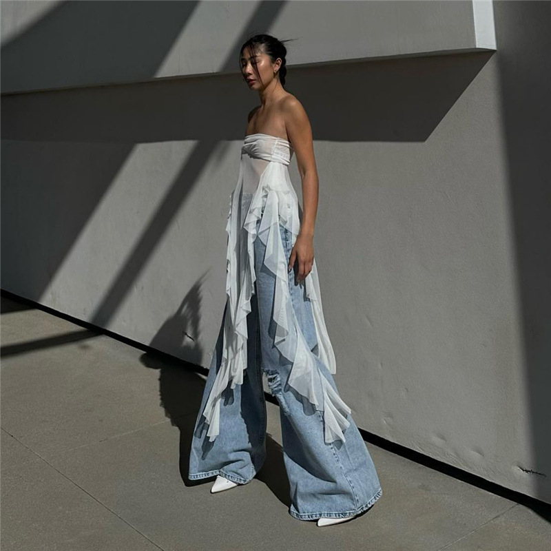 Klalien Áo Hai Dây Mỏng Vừa Vặn Màu Trơn Phối Tua Rua Phong Cách Âu Mỹ Thời Trang Mùa Hè 2023 Dành Cho Bạn Nữ