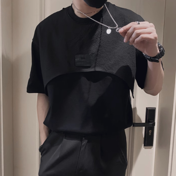 Mới Áo Thun Nam Ngắn Tay Cổ Tròn Thời Trang Hàn