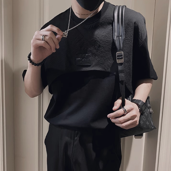 Mới Áo Thun Nam Ngắn Tay Cổ Tròn Thời Trang Hàn