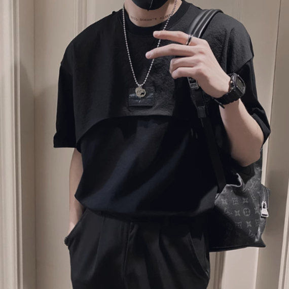 Mới Áo Thun Nam Ngắn Tay Cổ Tròn Thời Trang Hàn