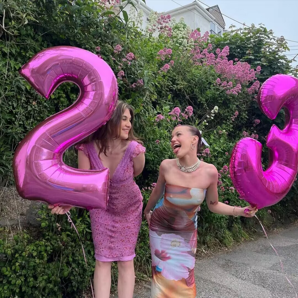 Bong Bóng Hình Số 0-9 32Inch Màu Đỏ Hồng Trang Trí Tiệc Cưới / Sinh Nhật