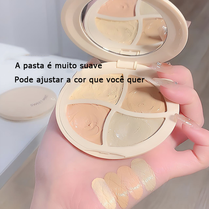 Kem che khuyết điểm bốn màu SWEET MINT làm sáng tông màu da mặt che khuyết điểm quầng thâm