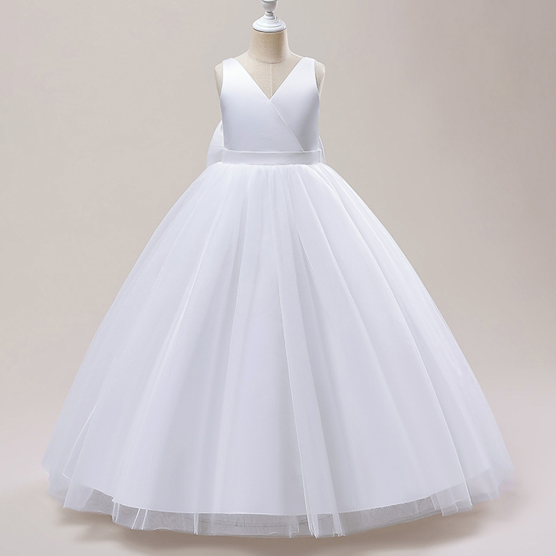 Đầm Công Chúa Dáng Dài Hở Lưng Đính Nơ To Thời Trang Mùa Hè Cho Bé Gái LP-505