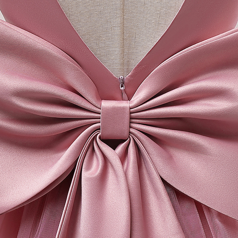 Đầm Công Chúa Dáng Dài Hở Lưng Đính Nơ To Thời Trang Mùa Hè Cho Bé Gái LP-505