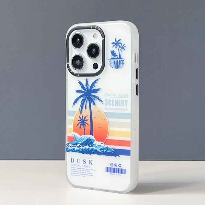 Ốp Điện Thoại Acrylic Cứng / Nhám Thời Trang Mùa Hè Cho compatible for iPhone 12 13 14 pro max