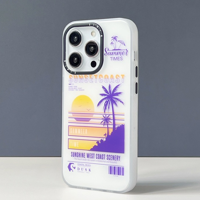 Ốp Điện Thoại Acrylic Cứng / Nhám Thời Trang Mùa Hè Cho compatible for iPhone 12 13 14 pro max