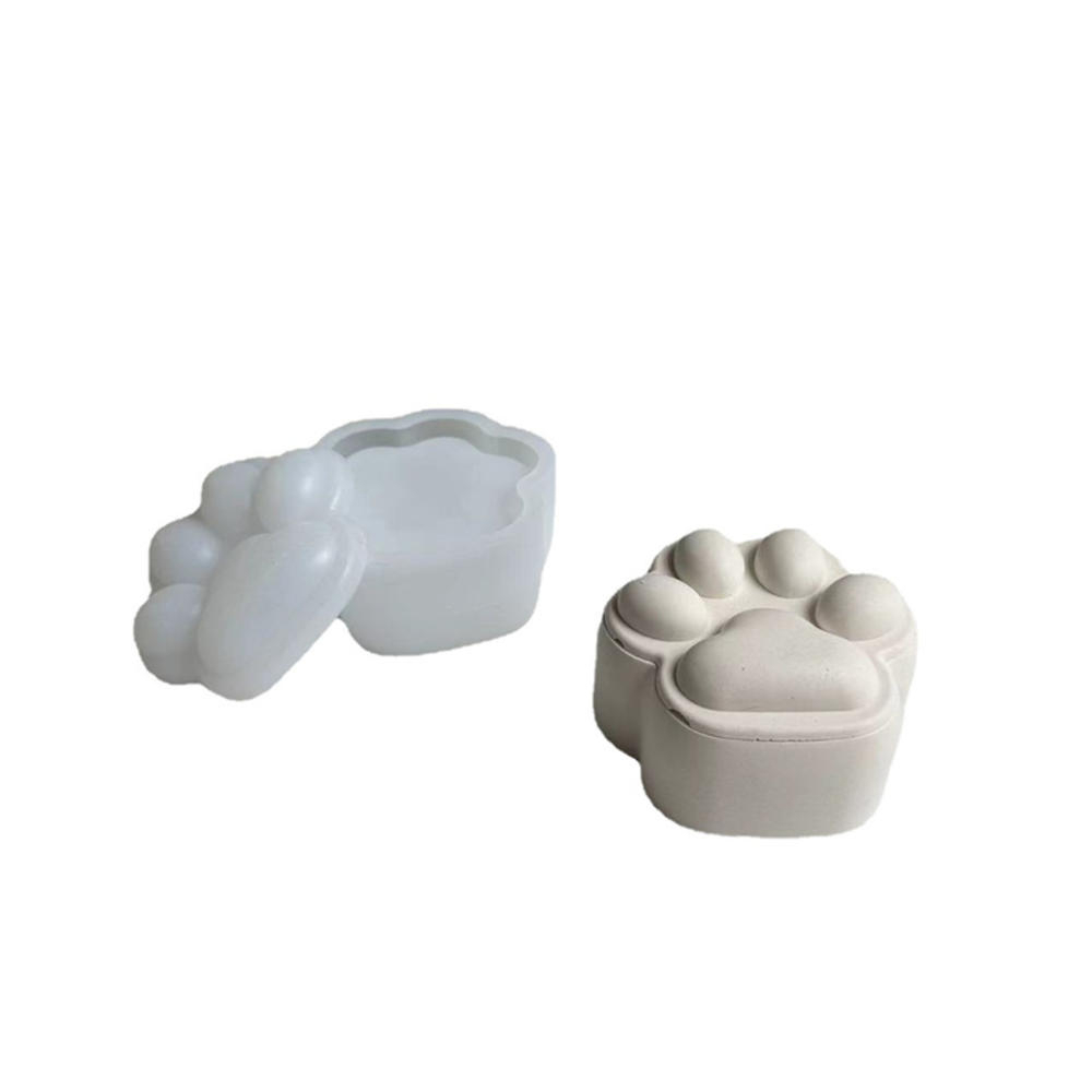 Khuôn Silicone Làm Hộp Đựng Trang Sức Hình Móng Vuốt Mèo 3D DIY