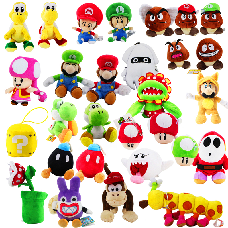 NINTENDO Trò Chơi Super Mario Bros. 50 Kiểu 50 Kiểu Thú Nhồi Bông Hình Mario Luigi Yoshi Wario Waluigi Toad Goomba Shy Guy Red Nấm Mềm Mại