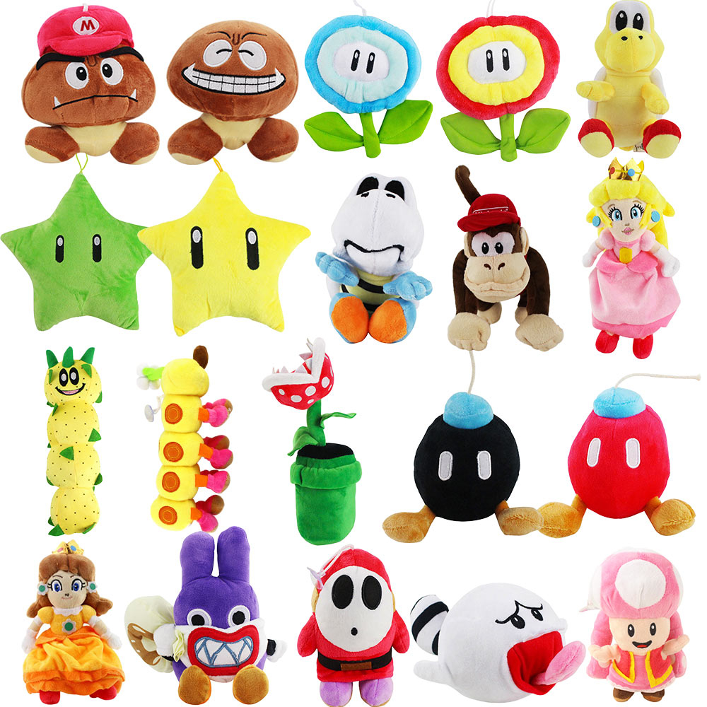 NINTENDO Trò Chơi Super Mario Bros. 50 Kiểu 50 Kiểu Thú Nhồi Bông Hình Mario Luigi Yoshi Wario Waluigi Toad Goomba Shy Guy Red Nấm Mềm Mại