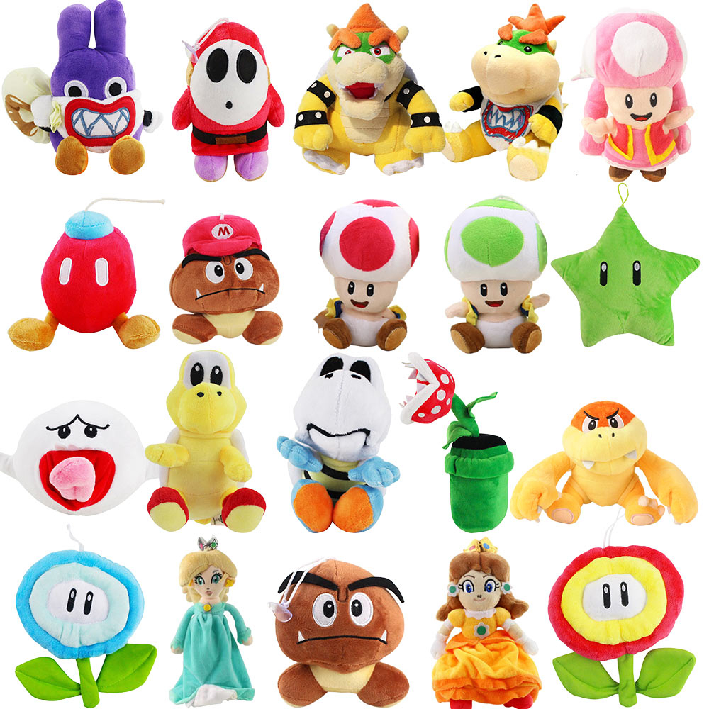 NINTENDO Trò Chơi Super Mario Bros. 50 Kiểu 50 Kiểu Thú Nhồi Bông Hình Mario Luigi Yoshi Wario Waluigi Toad Goomba Shy Guy Red Nấm Mềm Mại