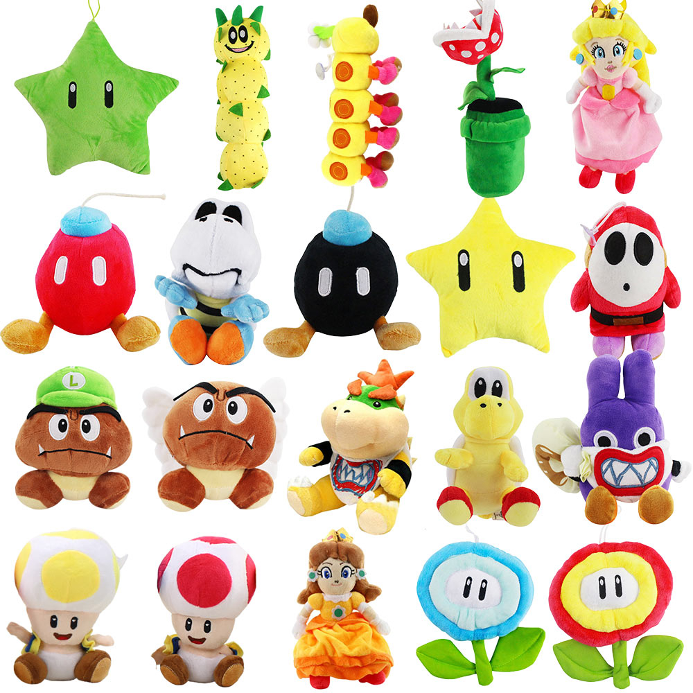 NINTENDO Trò Chơi Super Mario Bros. 50 Kiểu 50 Kiểu Thú Nhồi Bông Hình Mario Luigi Yoshi Wario Waluigi Toad Goomba Shy Guy Red Nấm Mềm Mại