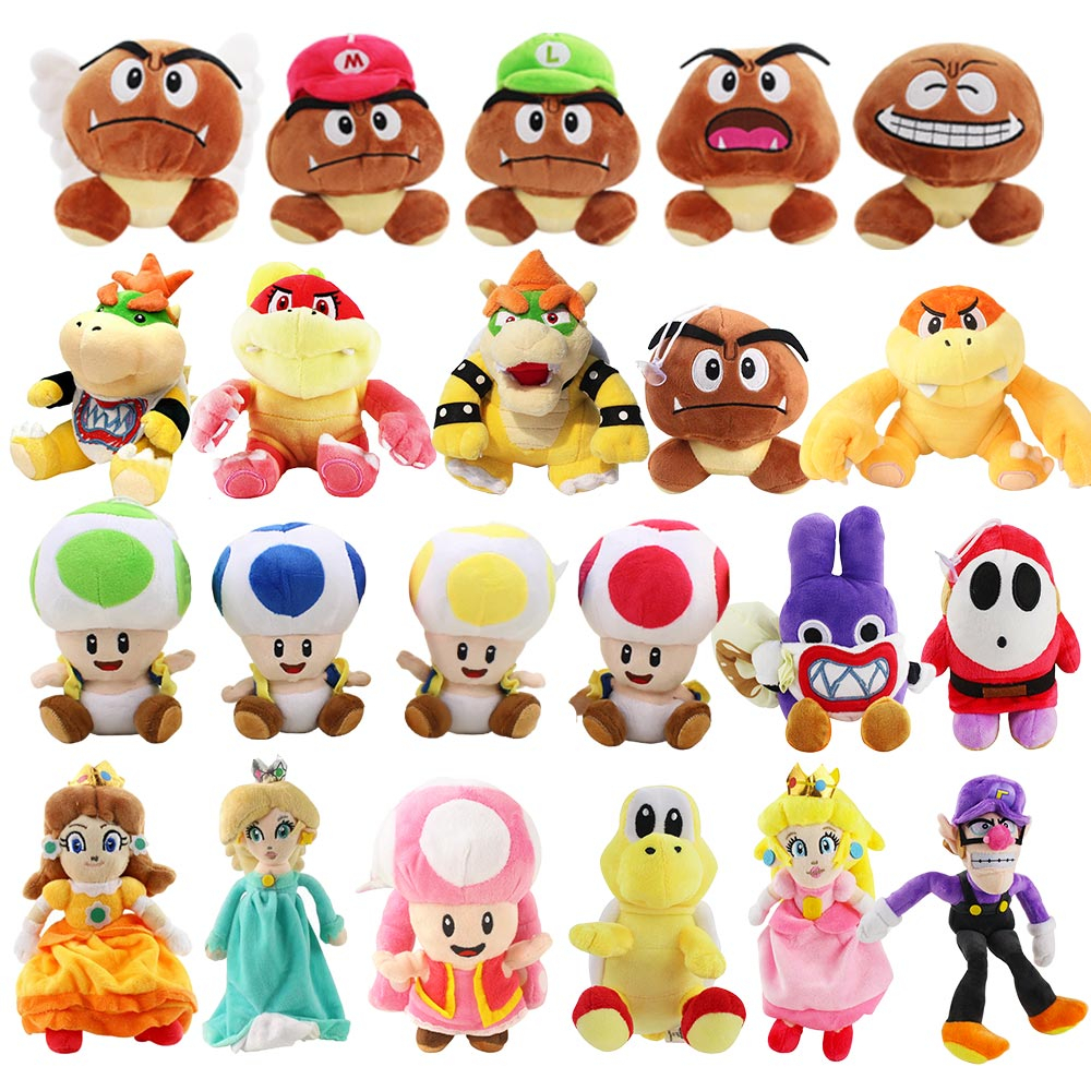 NINTENDO Trò Chơi Super Mario Bros. 50 Kiểu 50 Kiểu Thú Nhồi Bông Hình Mario Luigi Yoshi Wario Waluigi Toad Goomba Shy Guy Red Nấm Mềm Mại