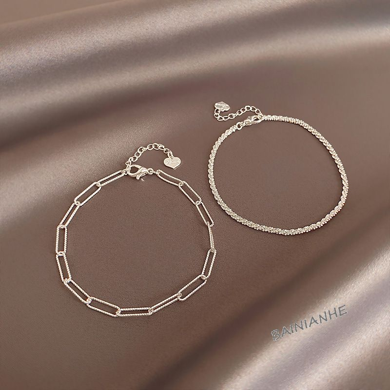 Vòng Tay Gypsophila Màu Bạc Thiết Kế Đơn Giản Thời Trang Có Thể Điều Chỉnh Cho Nữ