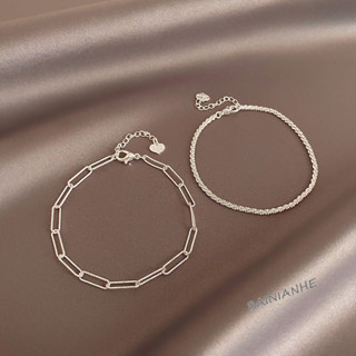 Vòng Tay Gypsophila Màu Bạc Thiết Kế Đơn Giản Thời Trang Có Thể Điều Chỉnh Cho Nữ